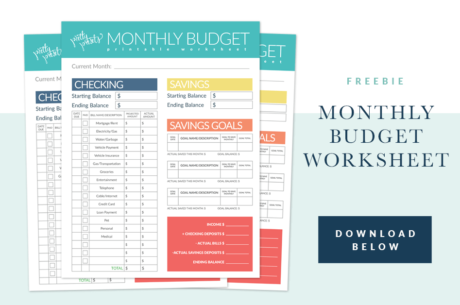 Free Printable Budget Worksheet and Budgeting Tips - Pretty Presets for  Lightroom